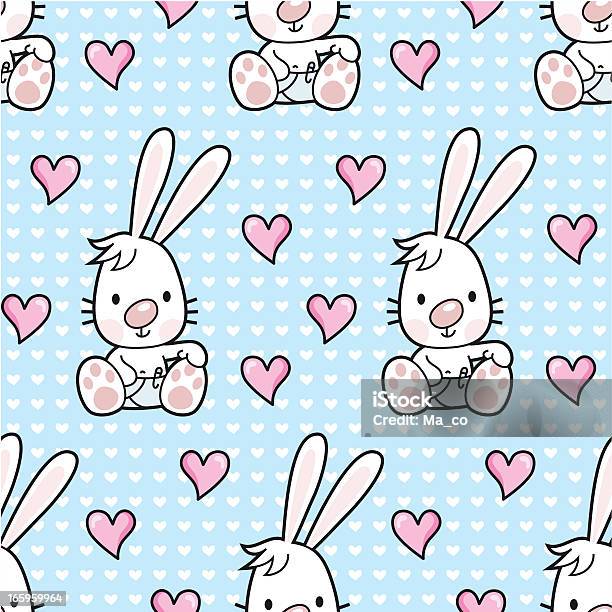Baby Bunny Cartoon Nahtlose Muster Stock Vektor Art und mehr Bilder von Neugeborenes Tier - Neugeborenes Tier, Bildhintergrund, Neugeborenes