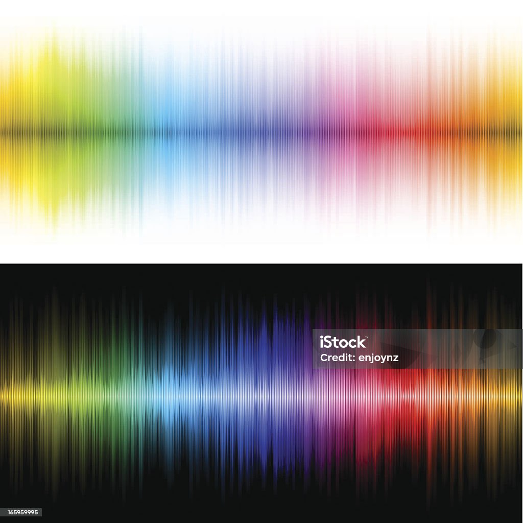 Rainbow von Schallwellen Hintergründe - Lizenzfrei Schallwelle Vektorgrafik