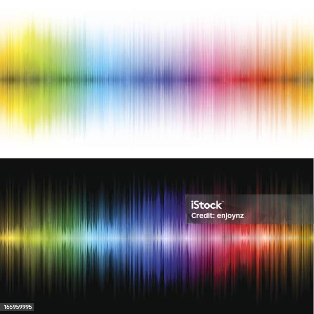 Rainbow Von Schallwellen Hintergründe Stock Vektor Art und mehr Bilder von Schallwelle - Schallwelle, Weißer Hintergrund, Musik