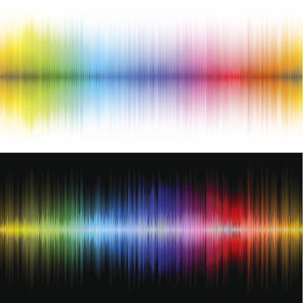 rainbow звуковых волн фоны - spectrum rainbow abstract black background stock illustrations