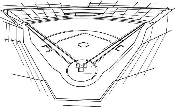 Vector illustration of Baseball Stadium