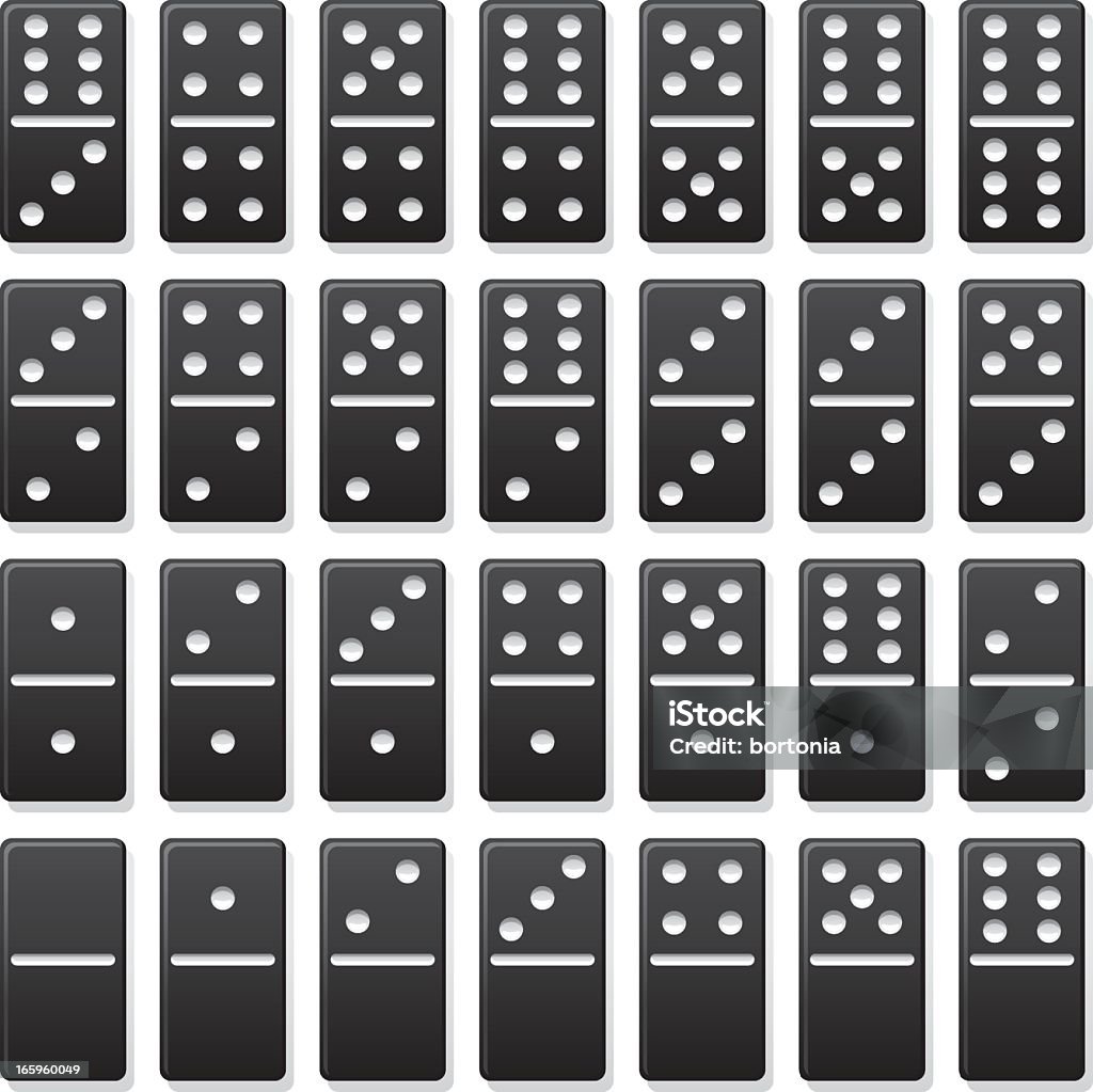 Domino conjunto - Vetor de Conjunto de ícones royalty-free