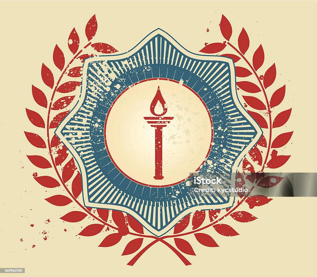 Emblema torcia olimpica - arte vettoriale royalty-free di Evento multisportivo internazionale