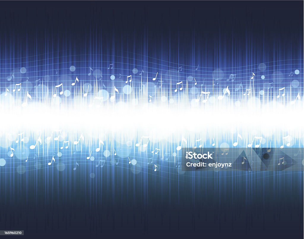 Music equalizer background Brignt seamless horizontal music themed pattern on a blue background.  EPS 10 file using transparencies. Music stock vector