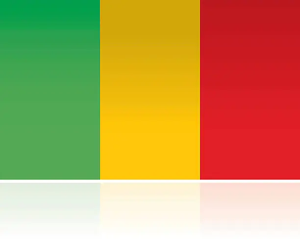 Vector illustration of Mali Country Flag, Western Africa