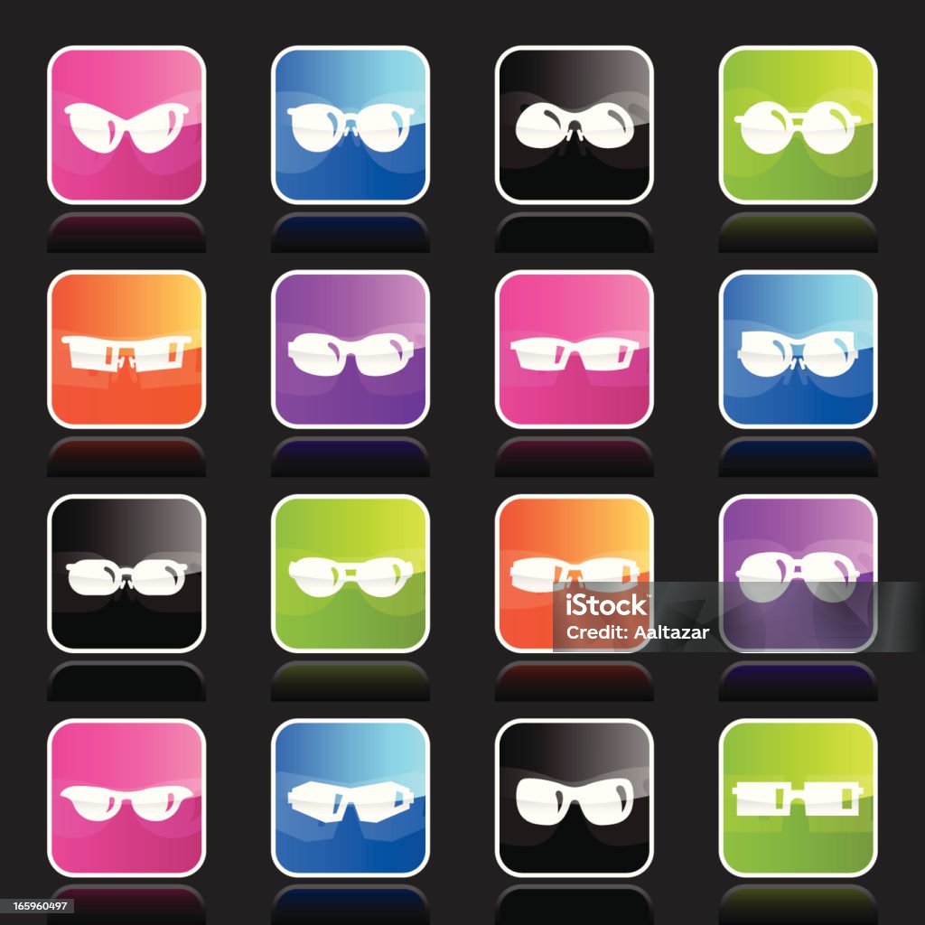 Ubergloss Icons-Sonnenbrille - Lizenzfrei 3D-Brille Vektorgrafik