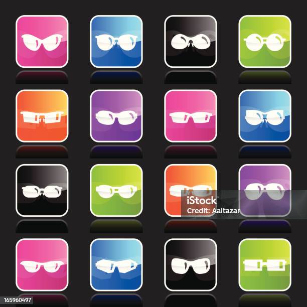 Ubergloss Iconssonnenbrille Stock Vektor Art und mehr Bilder von 3D-Brille - 3D-Brille, Blau, Brille