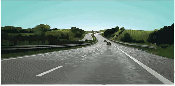 Vector illustration of Summer Motorway