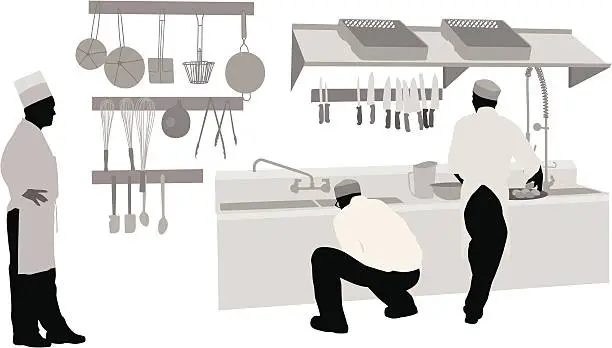 Vector illustration of Good Food Service Vector Silhouette