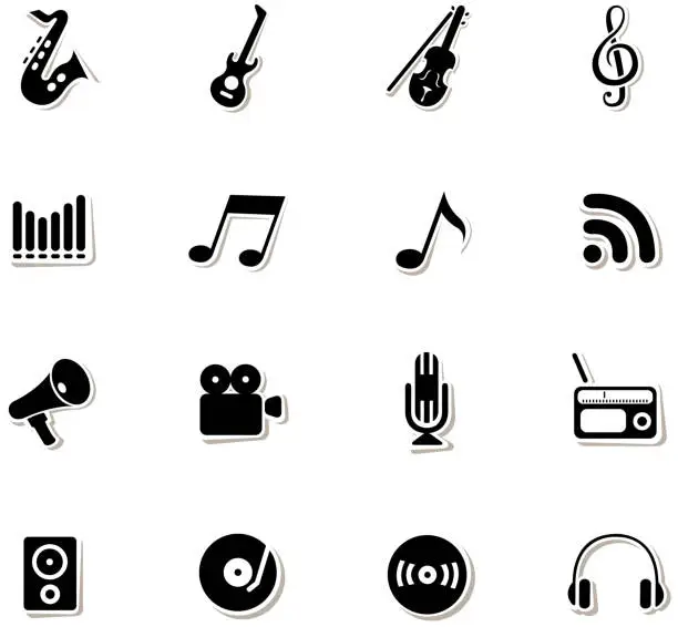 Vector illustration of music symbols