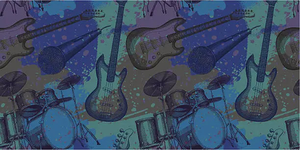 Vector illustration of Musical Grunge Design