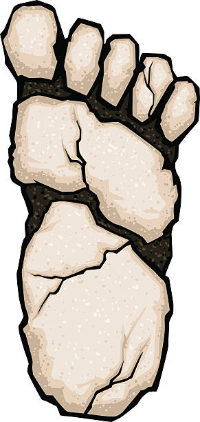 ilustrações de stock, clip art, desenhos animados e ícones de pedra grande pé imprimir - cast in stone