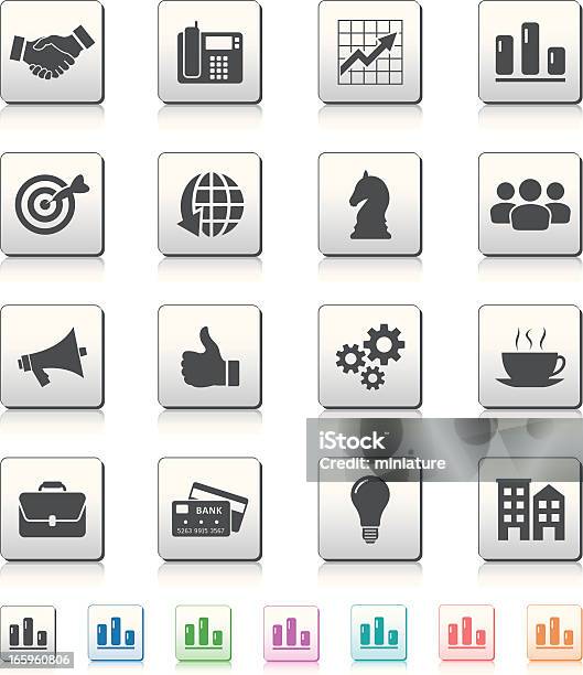 Business Icons Stock Illustration - Download Image Now - Handshake, Arrow Symbol, Bag