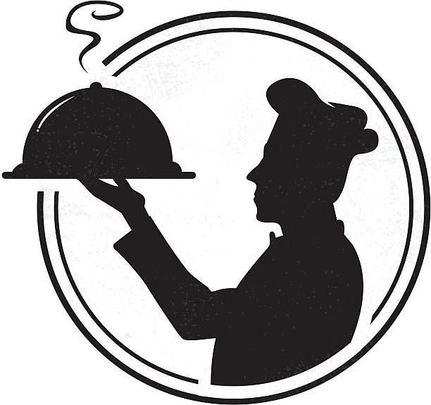 ilustrações, clipart, desenhos animados e ícones de escudo do chef - silhouette document adult adults only