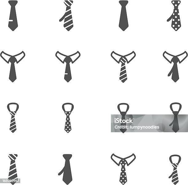 Tie Icons Stock Illustration - Download Image Now - Necktie, Vector, Striped