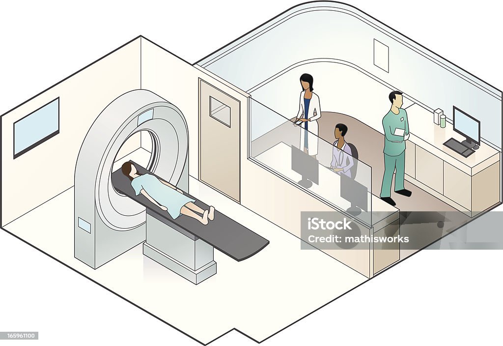 Máquina de Ressonância Magnética ilustração - Royalty-free Cuidados de Saúde e Medicina arte vetorial