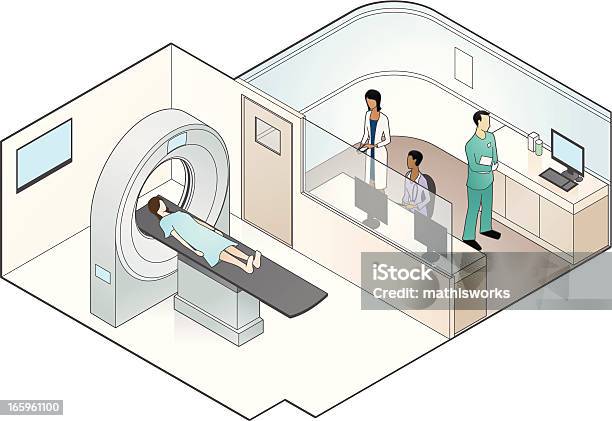Máquina De Ressonância Magnética Ilustração - Arte vetorial de stock e mais imagens de Cuidados de Saúde e Medicina - Cuidados de Saúde e Medicina, Grupo multiétnico, Imagem de raios X