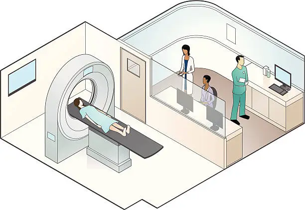 Vector illustration of MRI Scanner Illustration