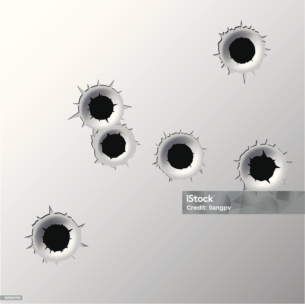 Bullet Holes - clipart vectoriel de Impact de balle libre de droits