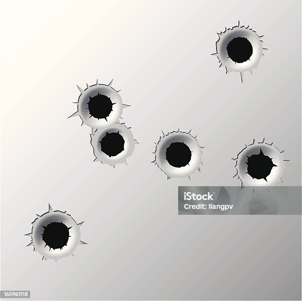 Bullet Holes Vecteurs libres de droits et plus d'images vectorielles de Impact de balle - Impact de balle, Fond, Art