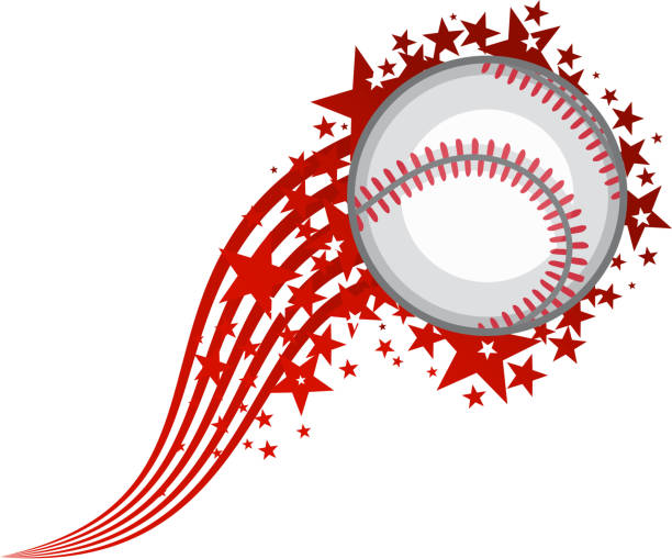 ilustrações, clipart, desenhos animados e ícones de voando bola de beisebol - baseball home run team ball