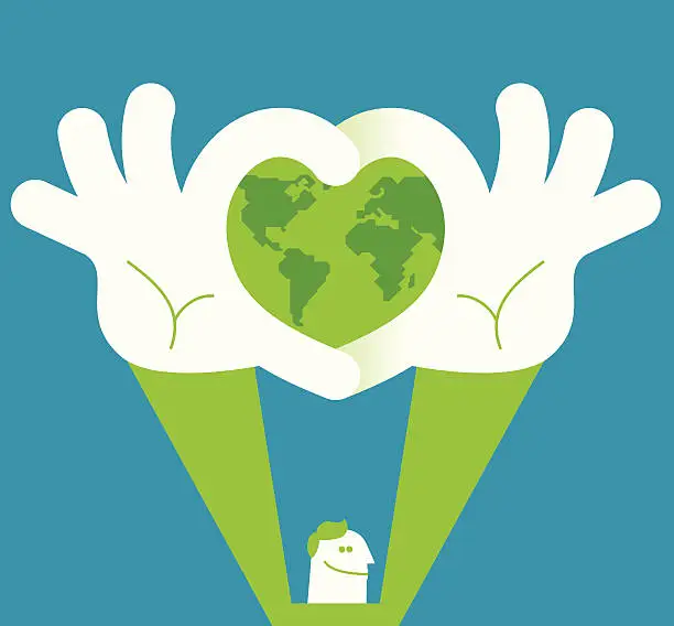 Vector illustration of Love our earth