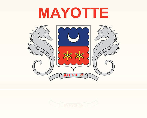Mayotte Flag A vector flag for the Comoros region of Mayotte.  mayotte stock illustrations