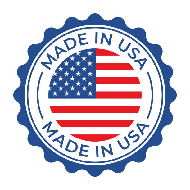 made in germany - ilustracja wektorowa. etykieta, logo, odznaka, godło, pieczęć z flagą niemiec i tekstem na białym tle - made in the usa stock illustrations