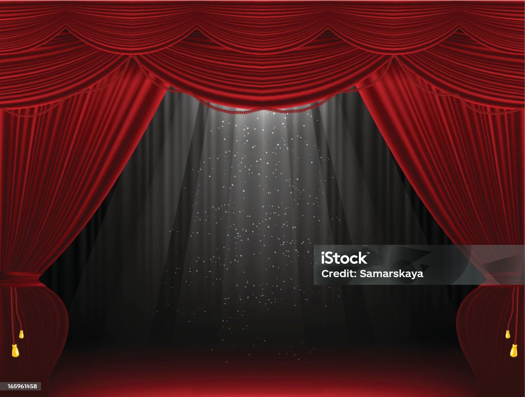 Cortinas de Palco - Royalty-free Corda arte vetorial