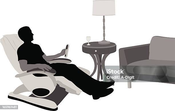 Relaxingathome - Immagini vettoriali stock e altre immagini di Sedia da massaggio - Sedia da massaggio, Immagine generata al computer, Poltrona