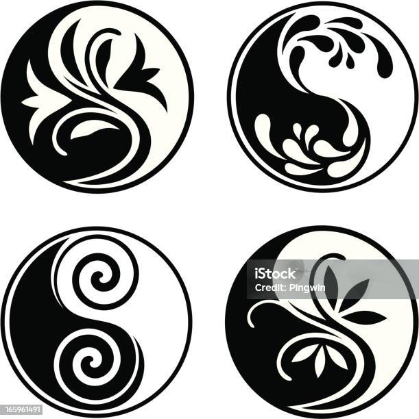 Yin Yang Collection Stock Illustration - Download Image Now - Yin Yang Symbol, Ayurveda, Spiral