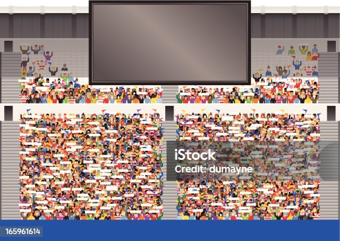 istock Large crowd in stadium grandstand 165961614