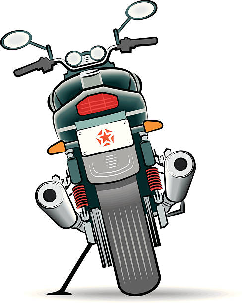 バイク、ファンタジーのロゴマークなし - motorcycle motorcycle racing rear view riding点のイラスト素材／クリップアート素材／マンガ素材／アイコン素材