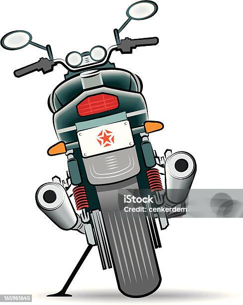 Vetores de Fantasia Unmarked Bicicleta Com Logotipo e mais imagens de Motocicleta - Motocicleta, Estacionário, Vista Traseira