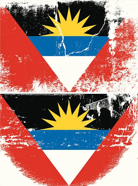 Vector illustration of Antigua and Barbuda Grunge flag