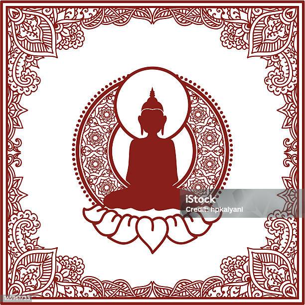 Mehndibuddha Stock Vektor Art und mehr Bilder von Buddha - Buddha, Lotus - Seerose, Lotussitz