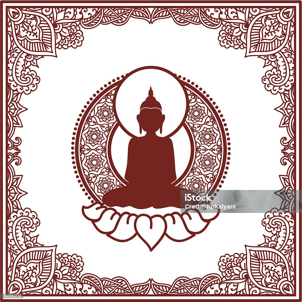 Buddha di Mehndi - arte vettoriale royalty-free di Buddha