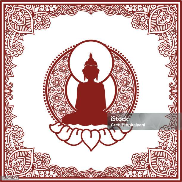 Buddha Di Mehndi - Immagini vettoriali stock e altre immagini di Buddha - Buddha, Fiore di loto, Posa del loto