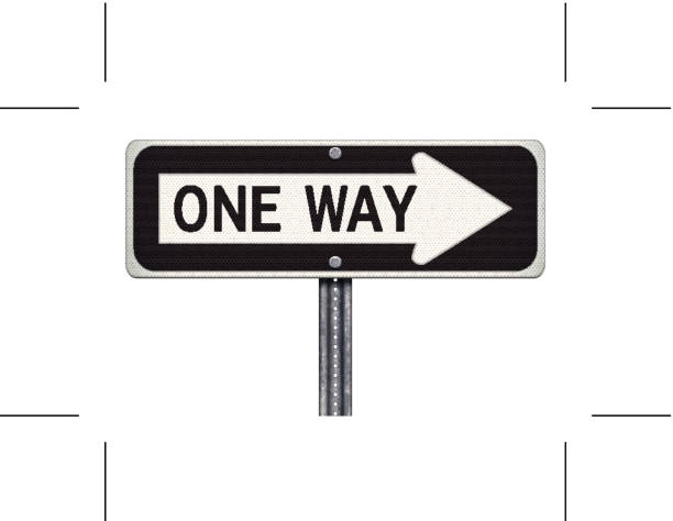 ilustrações, clipart, desenhos animados e ícones de uma maneira placa de estrada - one way road sign sign blank