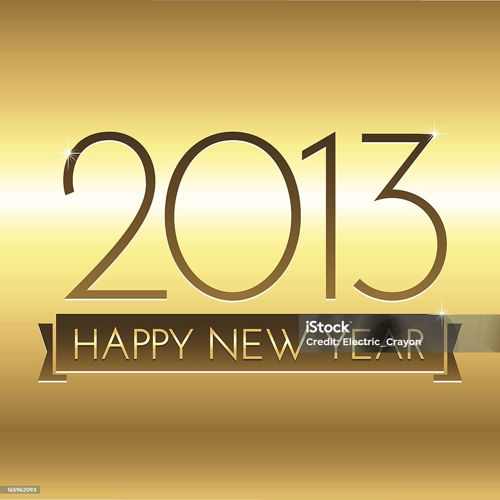 Złoty nowy rok 2013 tło - Grafika wektorowa royalty-free (2013)