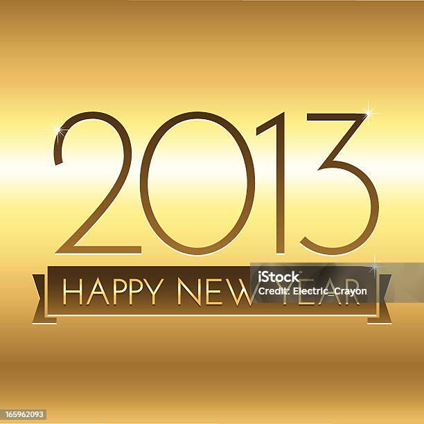 Ouro Fundo De Ano Novo De 2013 - Arte vetorial de stock e mais imagens de 2013 - 2013, Ano novo, Dia de Ano Novo