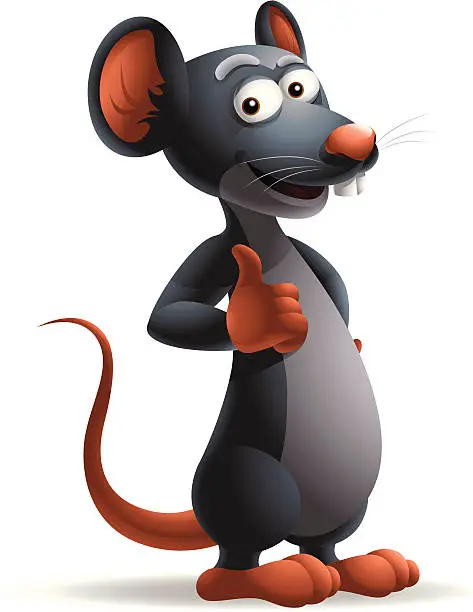 Vector illustration of Mouse: Thumbs up!