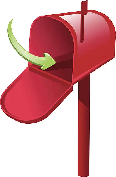 Vector illustration of Incoming Mail