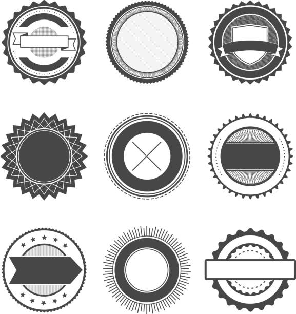 A collection of seals and badges with copy space for your message.