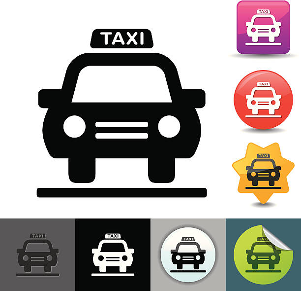 Taxi icon | solicosi series vector art illustration