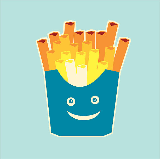 ilustraciones, imágenes clip art, dibujos animados e iconos de stock de patatas fritas - french fries fast food french fries raw raw potato