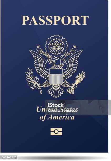 Amerykański Paszport - Stockowe grafiki wektorowe i więcej obrazów Paszport - Paszport, USA, Grafika wektorowa