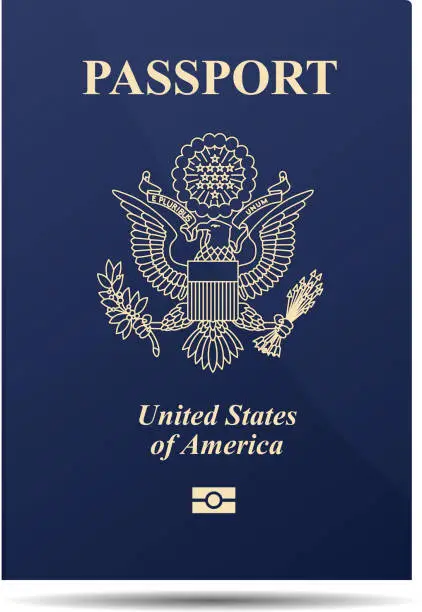 Vector illustration of American Passport