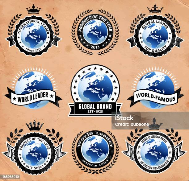 グローバルリーダーバッジセット - 地球儀のベクターアート素材や画像を多数ご用意 - 地球儀, 品質, 惑星