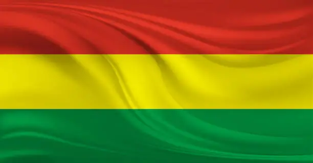 Flag of Bolivia Flying in the Air